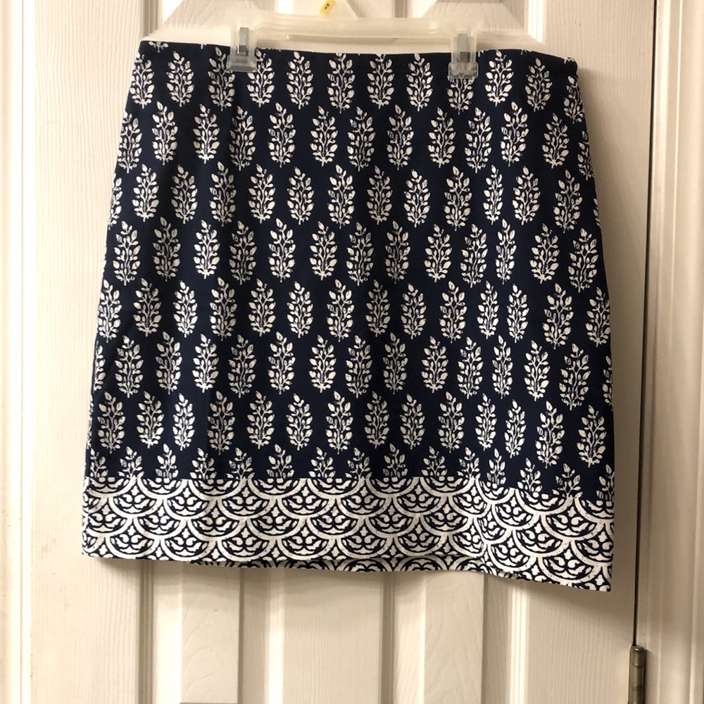 Talbots petite print skirt